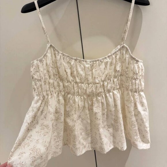 Tops - Floral Cream Camisole Top